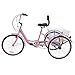 VANELL Adult Tricycle 20 inch 7 Speed Trike Cruise Bike 3 Wheeled Bicycle W/Large Size Basket for Adult Teenager Shopping Exercise Recreation (Pink, 20″-7speed)thumb 4