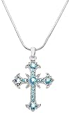 Aqua Blue and AB Crystals 1-1/4