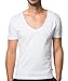 Collected Threads Men's Deep V-Neck Invisible Undershirts 3-Pack Large White jT-V