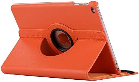 360 Degree Rotating Leather Smart Cover Case for Apple iPad Air 1 Air 2 5 6 New iPad 9.7 New 2018 A1822 A1823 A1893 Coque Funda Orange