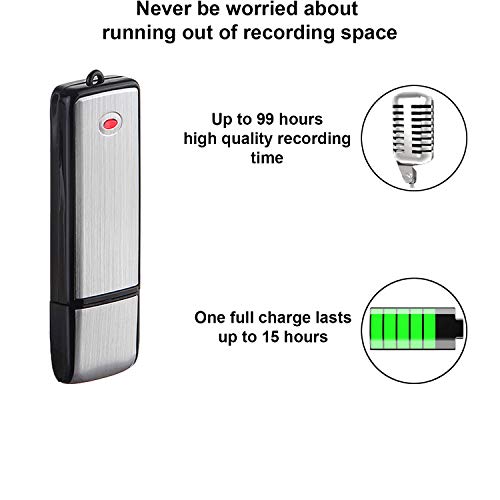 EAnjoy 8G USB Digital Voice Recorder Crystal Clear Flash Drive Audio Recorder Mini Voice 