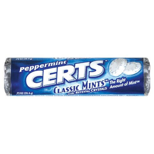 Certs Classic Mints, Peppermint,12-Piece Packs (Pack of 24)