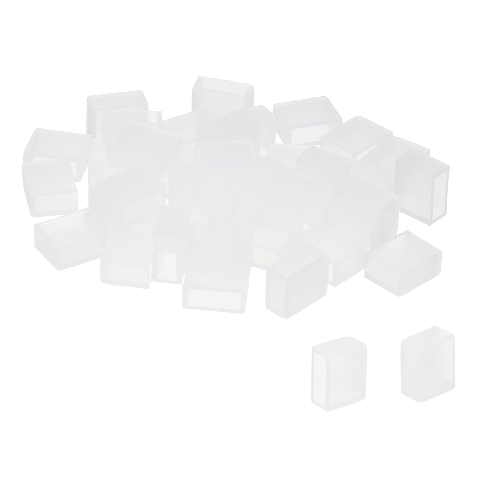 PATIKIL Silicone End Cap Plug Cover for Strip Light, 40 Pack IP67 Waterproof Fit 3528/2835 8mm Wide LED Strip Light