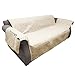 Couch Cover - 100% Waterproof Sofa Cover for Pets - 3-Cushion Pet Furniture Protector with Non-Slip Straps and Storage Pockets by PETMAKER (Tan)