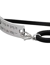 AleapDoll 12 Pcs Bulk Inspirational Gifts Leather Bracelets for Women Girls Motivational Quotes Message Words Encouragement Cuff Bangle Bracelet Friendship Gifts