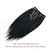 Lovrio Kinky Straight Hair Clip in Hair Extensions for Black Women Brazilian Virgin Double Weft Human Hair 7 Pieces 120g with 17 Clips 10 Inch