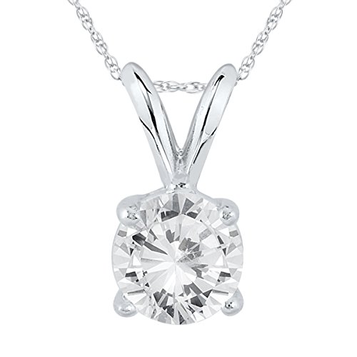 Ags certified 1 carat diamond solitaire pendant in 14k …