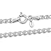 Amberta 925 Sterling Silver 2.3 mm Heart Chain Necklace Length 18