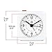 MARATHON Mini Non-Ticking Analog Alarm Clock with Auto Blacklight - Silent Smooth Sweep - Alarm & Snooze Functions - Two AAA Batteries Included, White/White