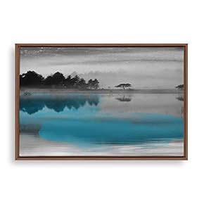 Framed Black and White Scenery Home Artwork for...