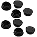 uxcell Plastic Round Caps Tubing Tube Insert Covers 38mm Dia 8 Pcs Black