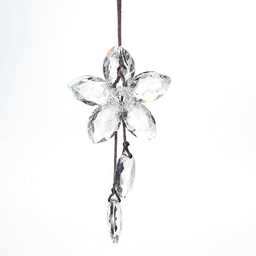 Tooban Crystal Flower Car Ornament Home Decoration Interior Decoration 5 Star Hanging Car Pendant Transparent