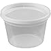Party BARGAINS 16 oz Deli Containers with Lids - [24 Count] Half Gallon Round Clear Food Storage Containers, Microwavable, BPA-Free, Leak-Proof Takeout Container for Meal Prep