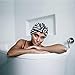 DAHLIA shower cap in Monochrome Stripe