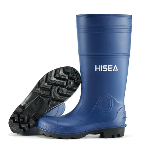 HISEA Men's Rain Boots, Waterproof Rubber Boots