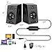 USB Powered Computer Speakers, Wired Stereo Desktop Bookshelf Laptop Speakers with Volume Control Ideal for Notebook, Laptop, PC, Desktop Tablet