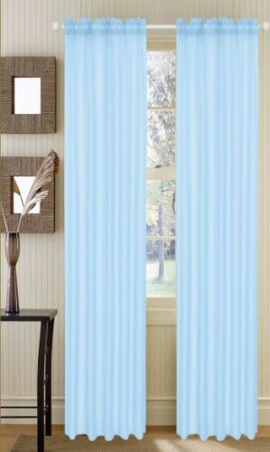 Asbury Elegant Voile Sheer Panel - 55"x84" (Baby Blue)