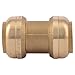 SharkBite 1 Inch Coupling, Push to Connect Brass Plumbing Fitting, PEX Pipe, Copper, CPVC, PE-RT, HDPE, U020LFA
