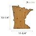 Totally Bamboo Minnesota State Shaped Cutting Board, Natural Bamboo