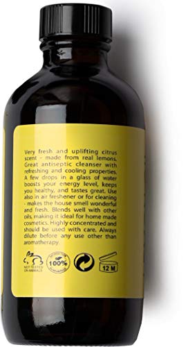 Eve Hansen Pure Lemon Essential Oil - Natural, Undiluted, Therapeutic Grade Aromatherapy Oil - 4 Ounces - Thumbnail 6