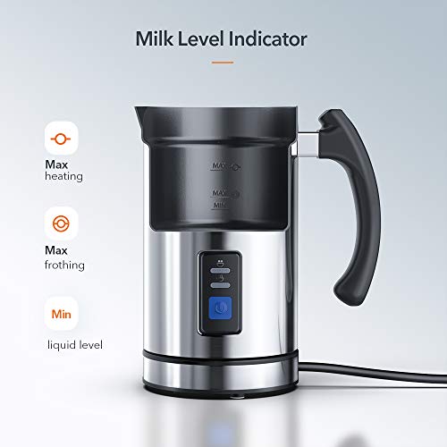 image for TaoTronics Automatic Milk Frother Warmer Electric Liquid Heater with H