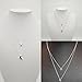 RoseSummer Women's Jewery Doublelayer Chains with Star and Moon Simple Choker Necklace (Sliver)