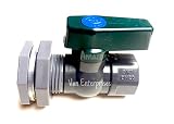 Rain Barrel Garden Spigot Kit - 3/4" Full Port PVC Ball Valve with Bulkhead Fitting Adapter