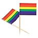 LGBTQ Gay Pride Rainbow Flags for Cupcake Toppers, Cocktail Picks, Appetizers (200 Pack)