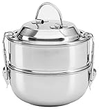 Happy Tiffin, Raja Domed 2 Tier Stackable Food Storage Lunch Box Tiffin Container