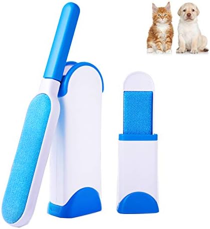 AlfaView Pet Hair Remover with Self-Cleaning Base Reusable Animal Fur & Dust Removal Tool Cat Hair Dog Hair Removing Brush Set for Clothes Couch Bed Car Seat (#1)
