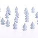 RUBYCA 12MM 50 Sets Metal Tree Spikes and Studs Metallic Screw-Back for DIY Punk Leather-Craft White