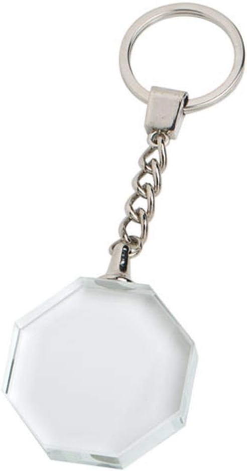 Ten KEYCHAIN CRYSTAL cod.EL1429 cm 4x4x1,5h by Varotto & Co, Transparent