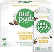 nutpods Original, Unsweetened Dairy-Free Creamer, Whole30, Paleo, Keto, Non-GMO and Vegan, for Coffee, Tea and