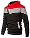 Mooncolour Mens Novelty Color Block Hoodies Cozy Sport Autumn Outwear 0163_black US Large