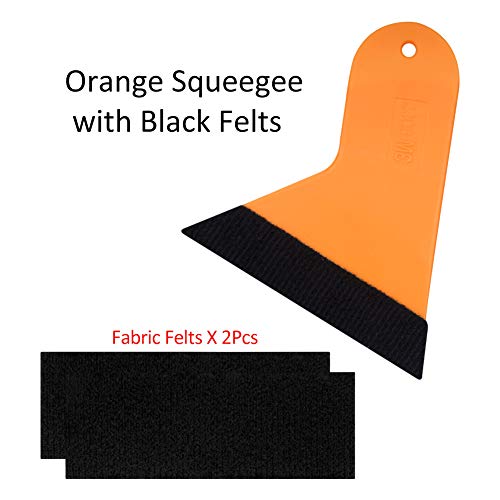 URlighting Vinyl Wrap Film Tools - 11 PCS Car Vehicle Window Wrapping Tint Vinyl Installation kits, include 4 Style of Squeegees, Retractable Knife and Blades, 2 pcs Suede Felt, 2 PCS Fabric Felt - Thumbnail 2
