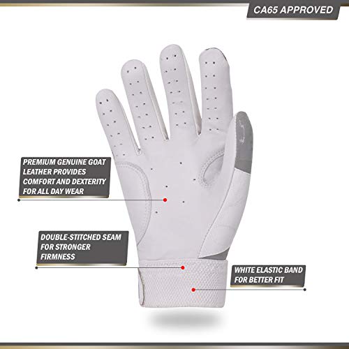 image for Vgo... 2Pairs Men Baseball Batting Gloves Breathable Anti-Slip Soft Go