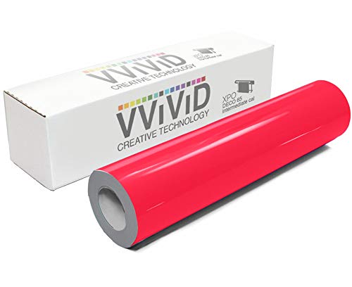 VViViD DECO65 Neon Fluorescent Pink Permanent Adhesive Craft 12