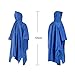 Sotical Rain Poncho, 3 in 1 Multifunctional Portable Raincoat with Hood Hiking Camping Mat Cycling Rain Cover Poncho for Outdoor Activities