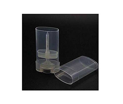 10Pcs 15ml 0.5oz Empty Refillable Oval Plastic Lip Gloss Balm Tube Bottle DIY Lipstick Deodorant Crayon Chapstick Container Vials Holder Case (Clear)