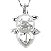 Mix 6 Different Designs 925 Sterling Silver Cage Pendants (Butterfly, Heart, Flower, Fox, Dragon, Pig)