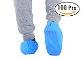 Zoophyter “Dust-proof King” 50 Pairs One Size Fits All Up to XL Blue Disposable Boot & Shoe Covers