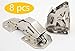 Kitchen Cabinet Doors Hinges 8 Hinges and 4 Knobs Easy Installation Soft Close No Drilling No Slam (4 Inch) Drawer Cupboard Concealed Hinges JUNHOO