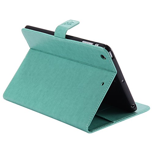 iPad Mini 2 Mini 3 Case, LittleMax(TM) Lightweight PU Leather Flip Stand Embossed Cat & Tree Case Smart Cover with Auto Wake / Sleep for Apple iPad Mini 3/2/1 [One Free Stylus Pen]-#2 Green - Thumbnail 6