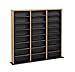 Prepac Triple Width Wall Storage Cabinet, Oak and Black