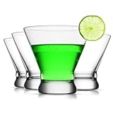 LmmNaoer Martini Glasses Set of 4, Stemless Martini