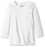 Calvin Klein Big Girls' Omega Chest Pocket Tee, White, Medium (8/10)
