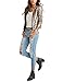 HaoDuoYi Womens Sparkly Plaid Sequin Short Open Front Blazer Biker Jacket