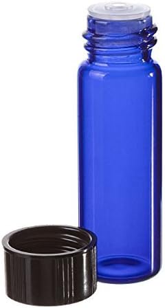 Grand Parfums® 1 Dram COBALT BLUE Glass Vial - Screw Cap w/ Orifice Reduce- Pack of 12 (3.7ml)