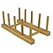 Eco Friendly Bamboo Wood Plates/Pots/Pans/Cups Dish Drying Rack Drainer Storage Organizer - MyGift