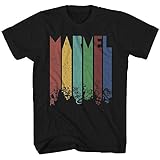 Marvel Color Daze Avengers X-Men Superhero Super Hero Comics Adult Mens Graphic Tee T-Shirt (Black, Large)